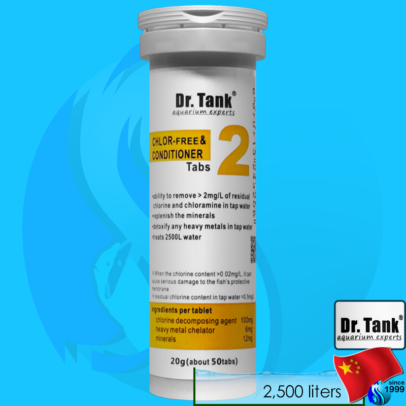 Dr.Tank (Conditioner) Chlor-Free & Conditioner Tabs No.2 50 Tablets 20g (40ml)