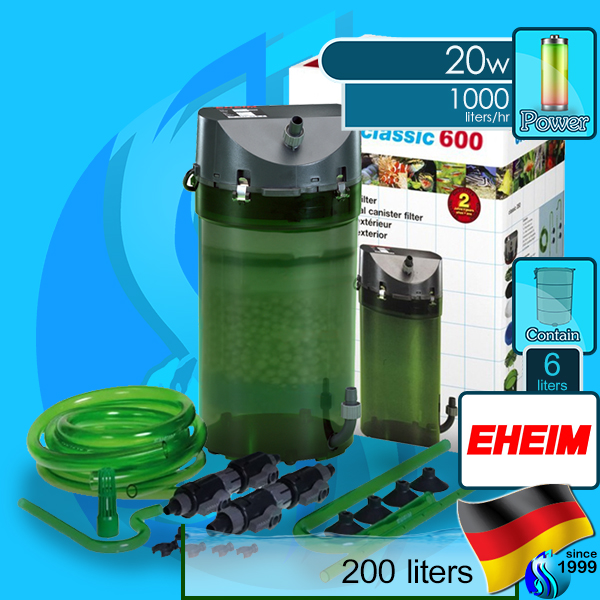 Eheim (Filter System) Classic  600 (2217) (1000 L/hr)(20w)