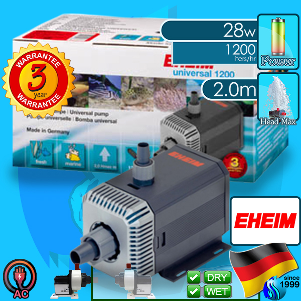 Eheim (Water Pump) Universal 1200 (1250) (1200 L/hr)(28w)(H 2.0m)