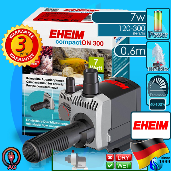 Eheim (Water Pump) CompactOn   300 (300 L/hr)(7w)(H 0.6m)