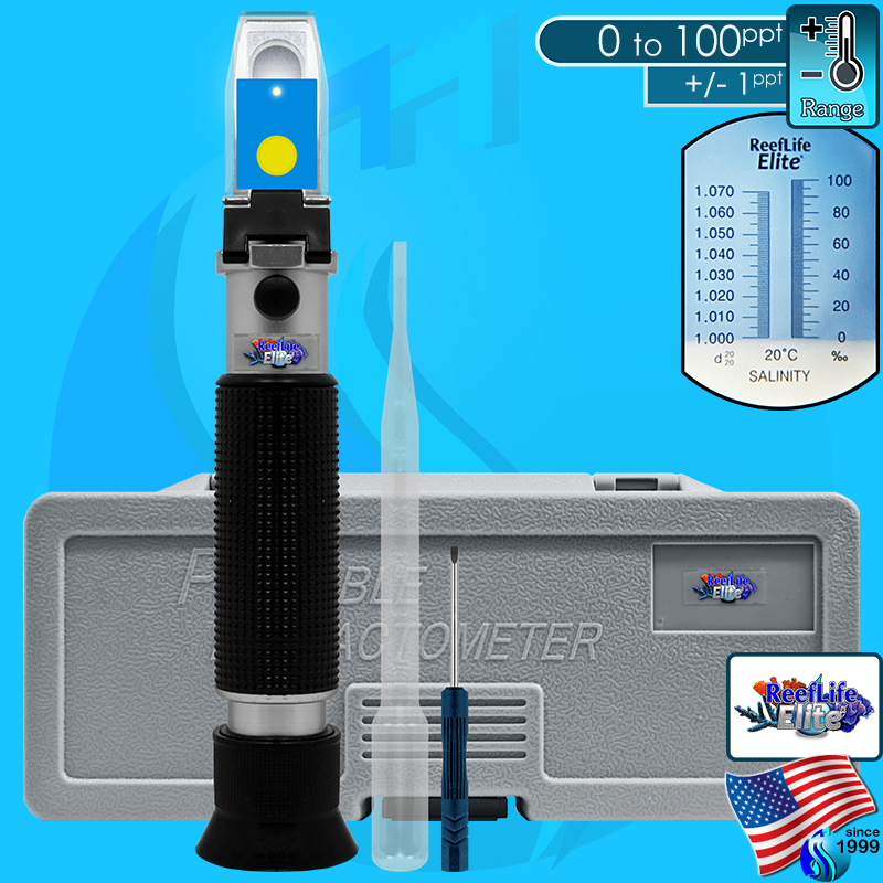 PetLife (Tester) ReefLifeElite RHS Refractometer RHS10 LED (Range 0-100 ppt)