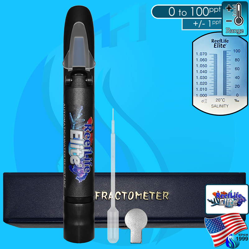 PetLife (Tester) ReefLifeElite RHS Refractometer Platinum RHS-10 (Range 0-100 ppt)