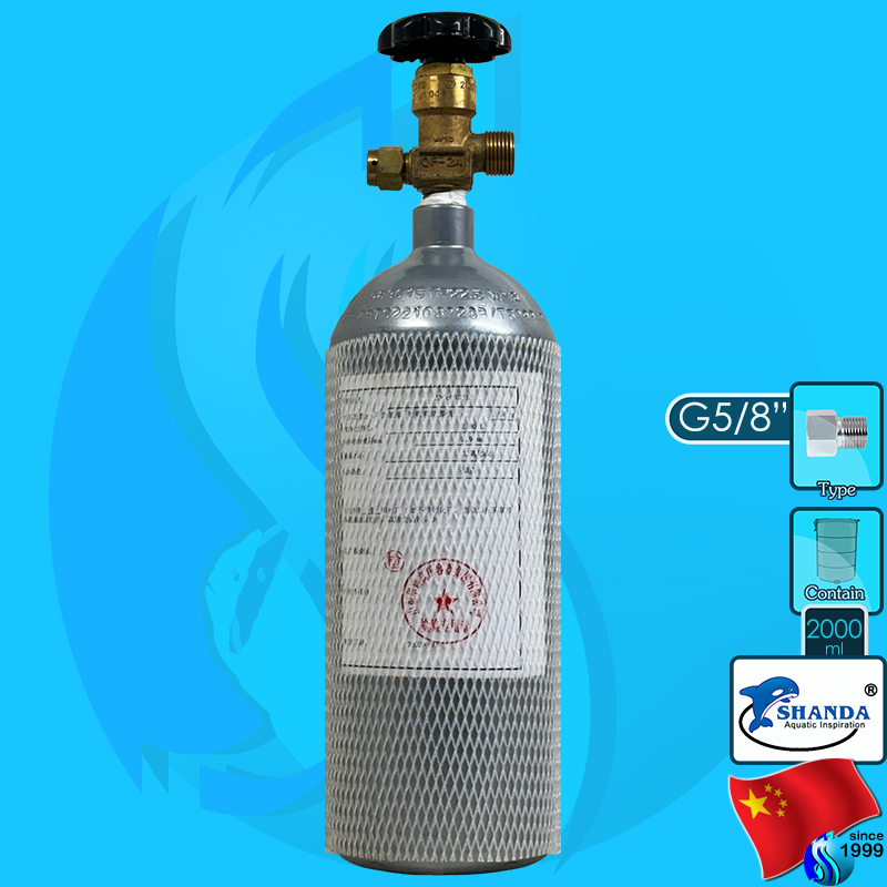 Shanda (Co2 Cylinder) Steel Co2 Cylinder 2000ml (G5/8 Type)