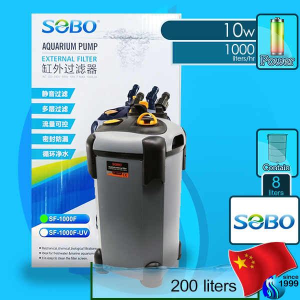 Sobo (Filter System) External Filter SF-1000F (1000 L/hr)(10w)