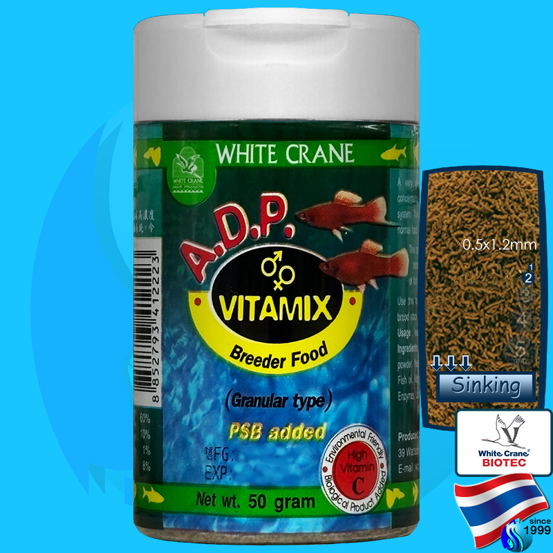 White Crane (Fish Food) Aquatech ADP Vitamix 50g (60ml)