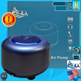 AQQA (Air Pump) Rounded Aquarium Air Pump AQ-008 (2x1140 L/hr)(10w)(AC)