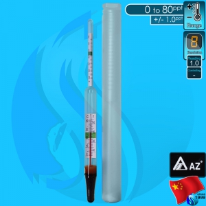 AZ (Tester) Floating Glass Hydrometer & Thermometer S