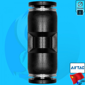 Airtac (Accessories) 2 Way Joint 6mm PU6 (1/4 inch)
