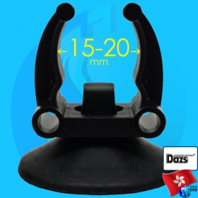 Dazs (Accessories) Holder Suction Cup Black 15-20mm