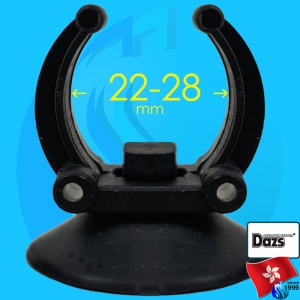 Dazs (Accessories) Holder Suction Cup Black 22-28mm