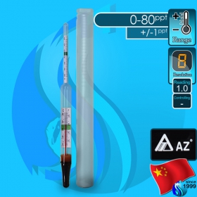 AZ (Tester) Floating Glass Hydrometer & Thermometer S (Range 0-80 ppt)