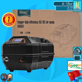 Hygger (Air Pump) Portable Air Pump Kit HG-067 (1140 L/hr)(18w)(AC/DC)