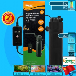 Hygger (UVC Sterilizer) Internal Filter with UVC HG-032 8w (220V AC)