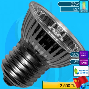 Jeneca (Reptile Bulb) Halogen Lamp UVA+UVB 3.0  25w (White 3500k)