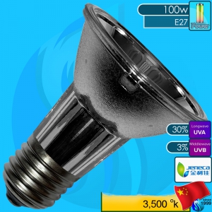 Jeneca (Reptile Bulb) Halogen Lamp UVA+UVB 3.0 100w (White 3500k)