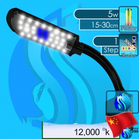 No Name (LED Lamp) Aquarium Light Clip-on LED X5-M 5w B-12000k 5w (Suitable 6-12 inch)