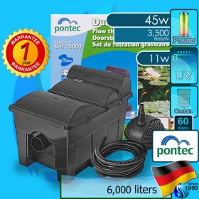 Pontec (External Filter) MultiClear Set 15000 (3500 L/hr)(45w)(UVC 11w)