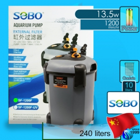 Sobo (Filter System) External Filter SF-1200F (1200 L/hr)(13.5w)
