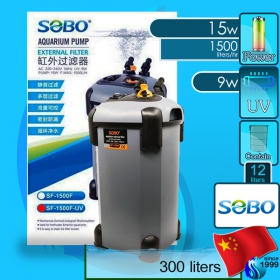 Sobo (Filter System) External Filter SF-1500F-UV (1500 L/hr)(15w)