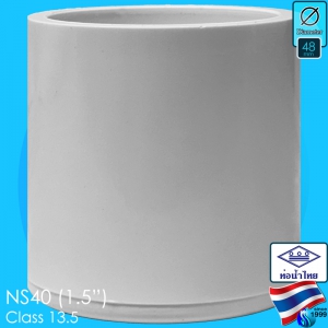 Thaipipe (Accessories) White PVC End Cap NS40 ID48mm (1.5")