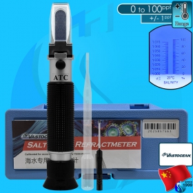 VastOcean (Tester) Saltwater Refractometer Black VQM-A14 (0-100ppt)