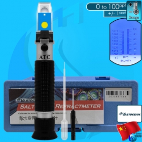 VastOcean (Tester) Saltwater Refractometer Black+LED (0-100ppt)