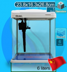 Xilong (Aquarium Tank) Curve Corner Tank XQ-230A White (23x16x26cm)