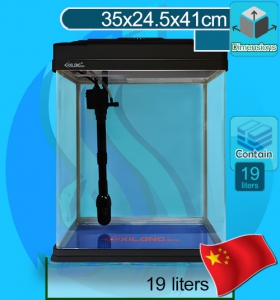 Xilong (Aquarium Tank) Curve Corner Tank XQ-320A Black (35x24x41cm)