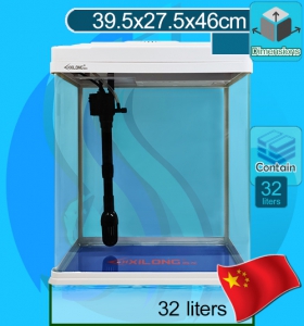 Xilong (Aquarium Tank) Curve Corner Tank XQ-380A White (40x28x46cm)