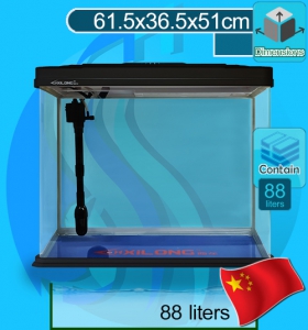Xilong (Aquarium Tank) Curve Corner Tank XQ-620A Black (62x37x51cm)